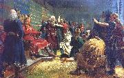 Peter Nicolai Arbo Hakon den Gode og bondene ved blotet pa Mare oil painting